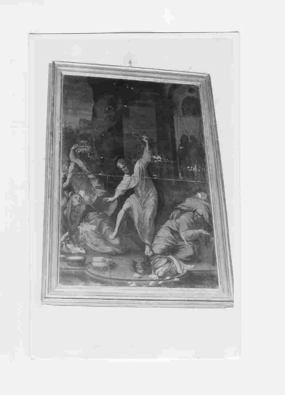 Cristo caccia i mercanti dal tempio (dipinto, opera isolata) - ambito Italia centrale (sec. XVII)