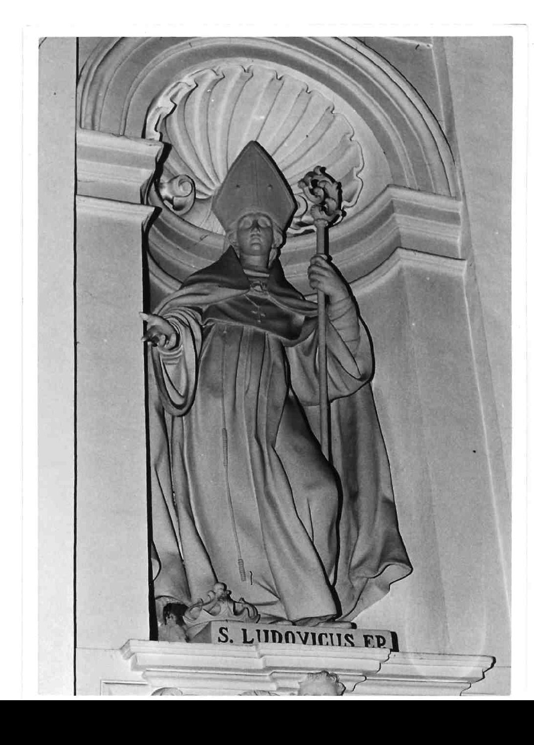 San Ludovico da Tolosa (statua, opera isolata) di Milli Antonio (attribuito) (inizio sec. XVIII)