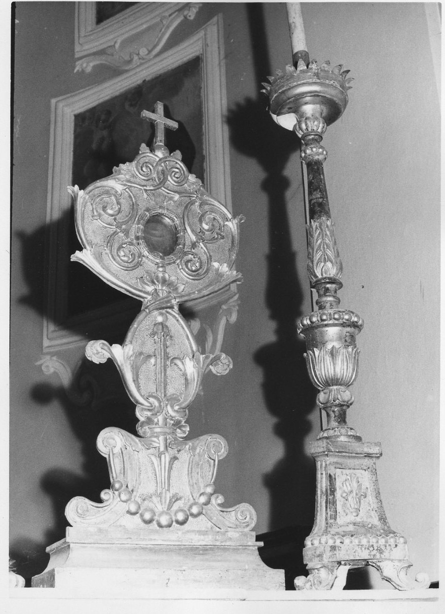 base per croce d'altare, opera isolata - bottega italiana (sec. XVIII)