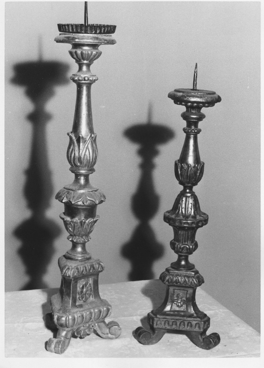 candeliere, insieme - bottega italiana (secc. XVII/ XVIII)