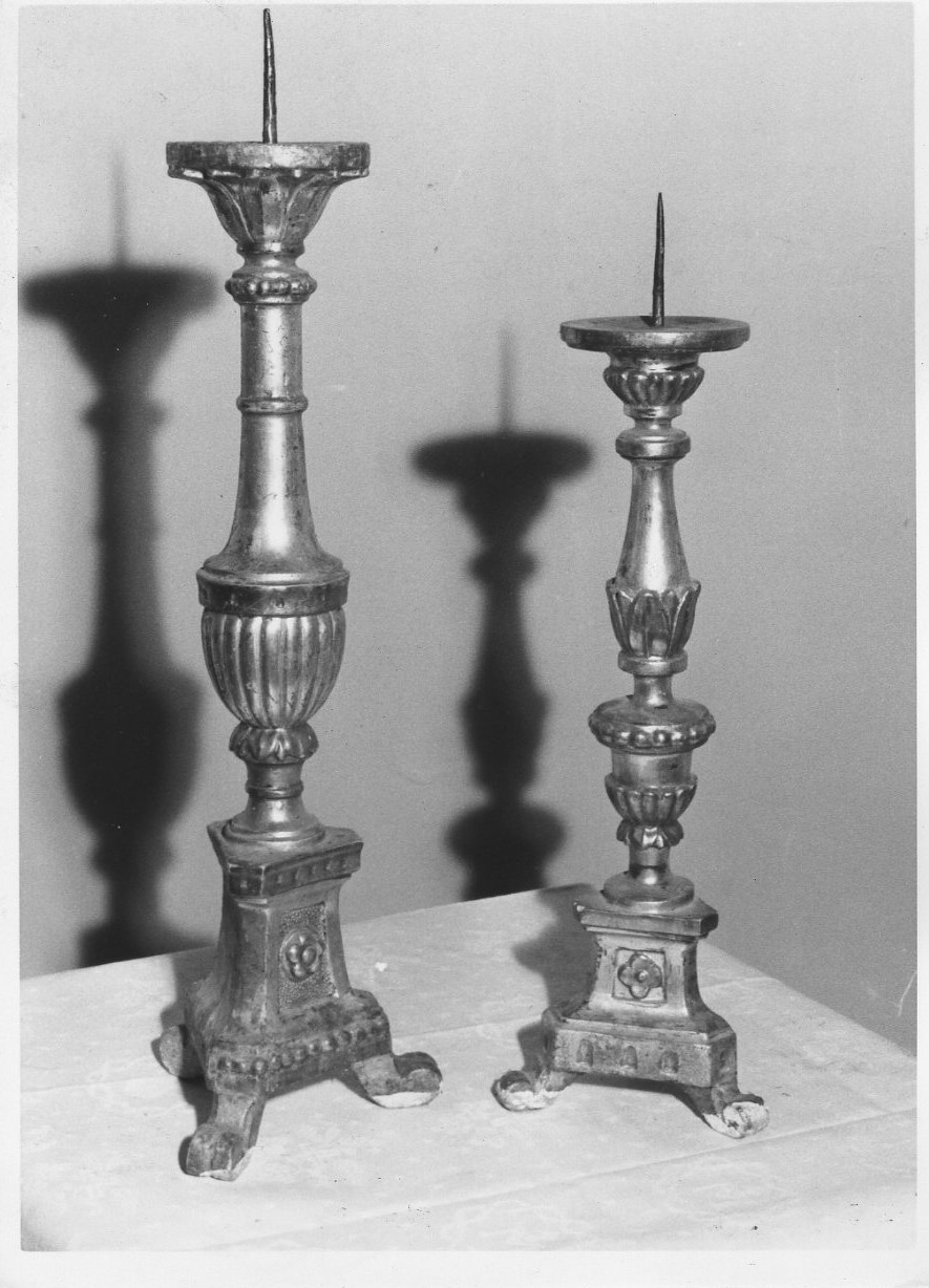 candeliere, insieme - bottega italiana (secc. XVII/ XVIII)