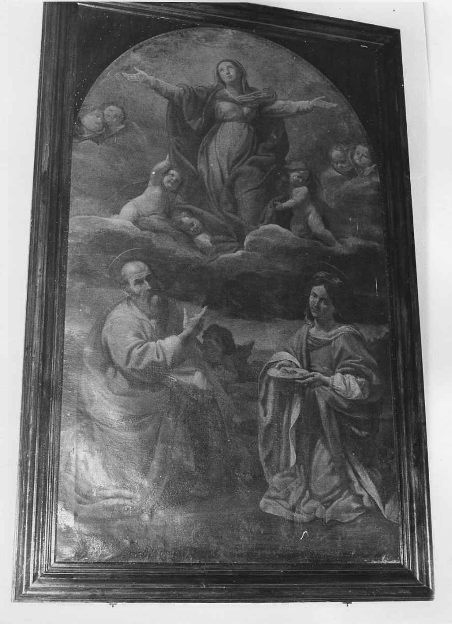 Madonna Assunta con angeli (dipinto, opera isolata) - ambito Italia centrale (primo quarto sec. XVII)