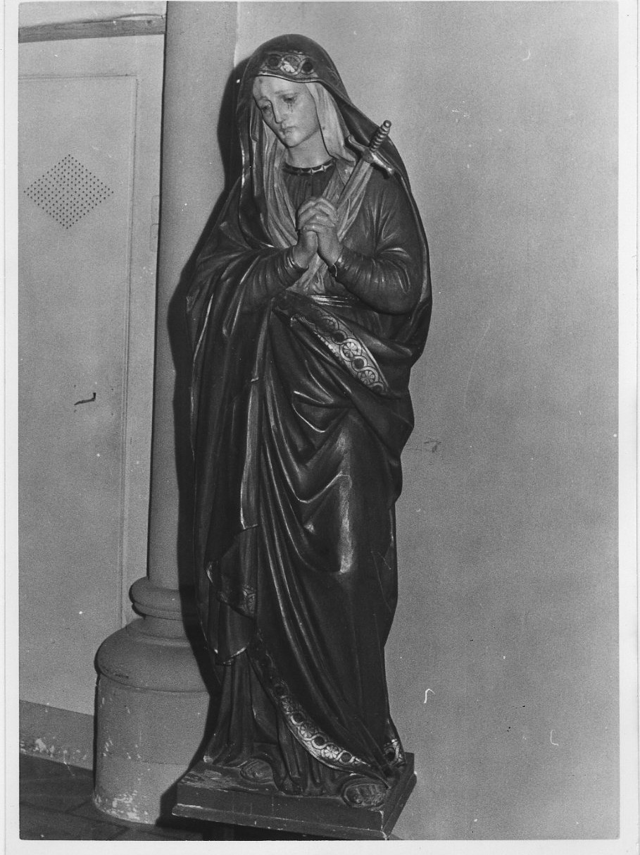 Madonna Addolorata (statua, opera isolata) - bottega italiana (secc. XVII/ XVIII)