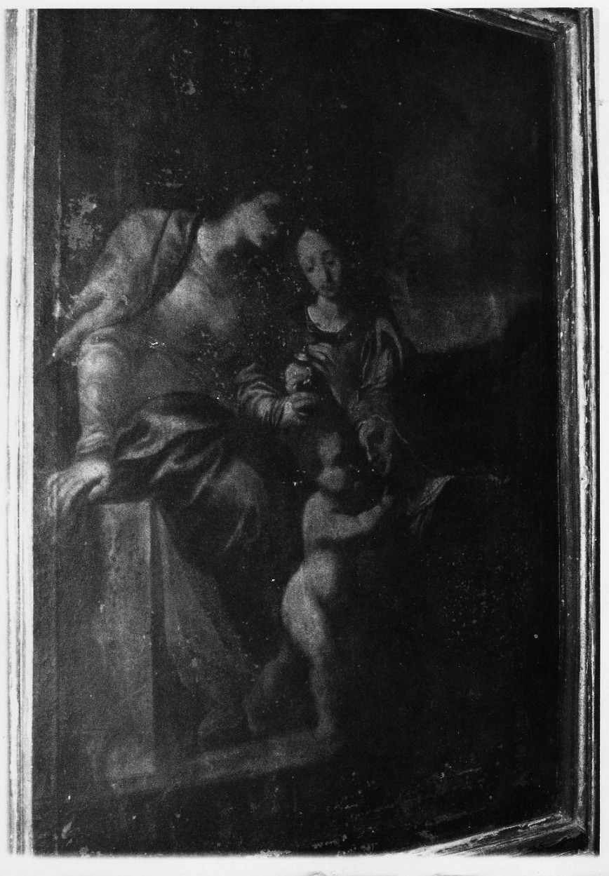 Madonna con Bambino e Sant'Anna (dipinto, elemento d'insieme) di Fiori Federico detto Barocci (cerchia) (primo quarto sec. XVII)