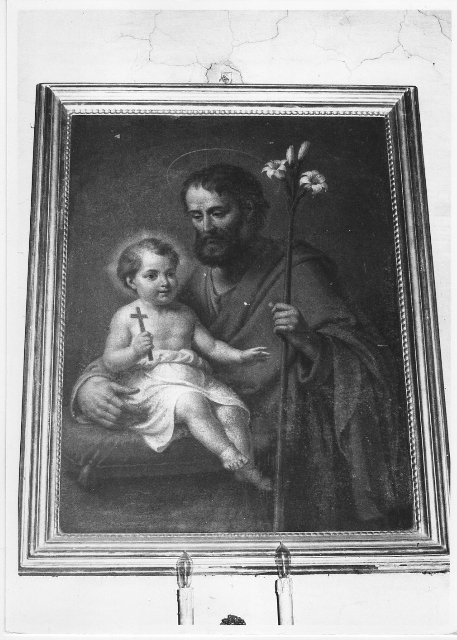 San Giuseppe e Gesù Bambino (dipinto, opera isolata) - ambito italiano (sec. XIX)