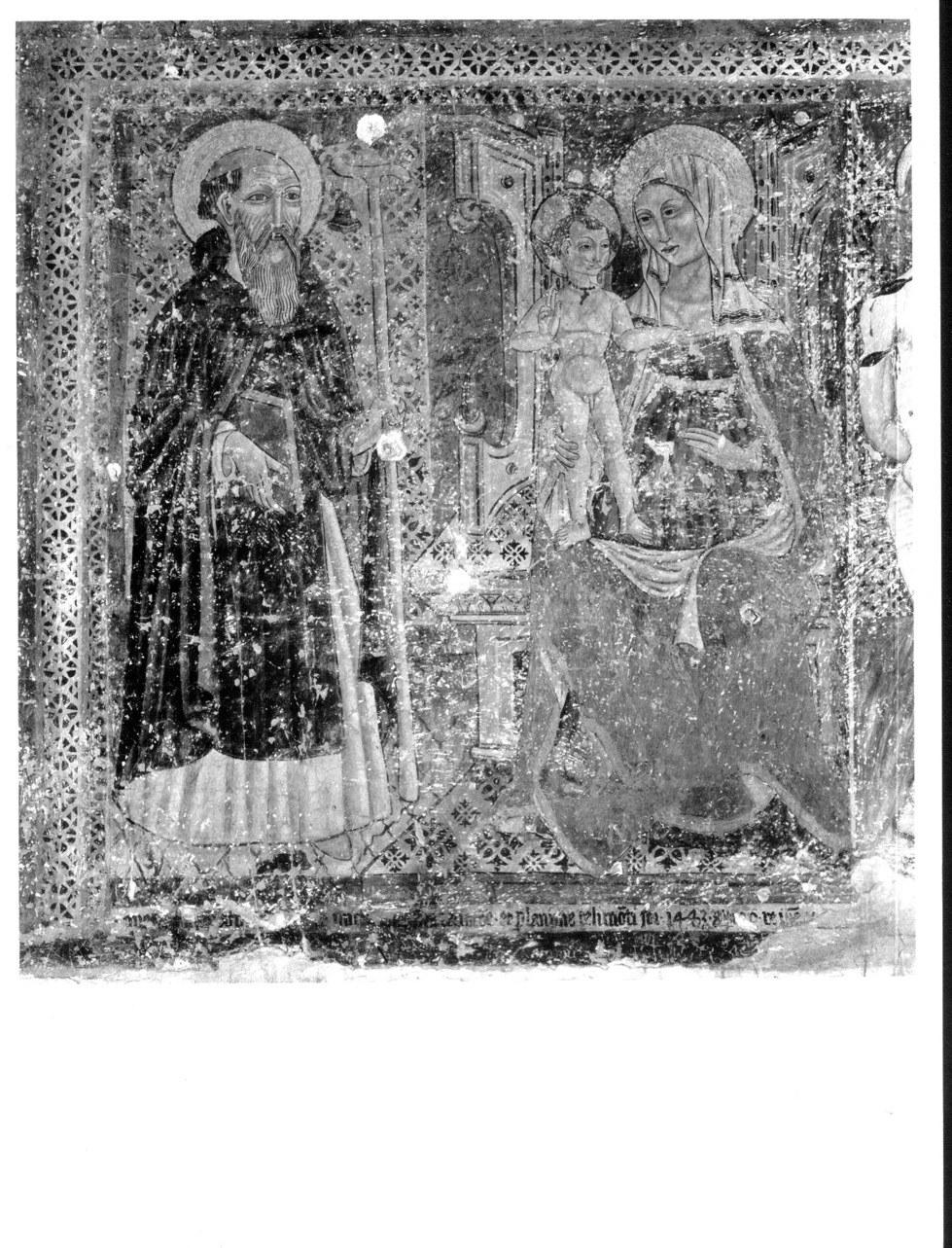 Madonna con Bambino e Sant'Antonio (dipinto, opera isolata) - ambito umbro (ultimo quarto sec. XV)