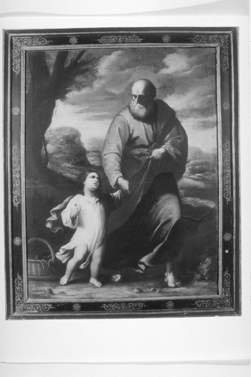 San Giuseppe e Gesù Bambino (dipinto, opera isolata) di Manetti Rutilio (maniera) (sec. XVII)