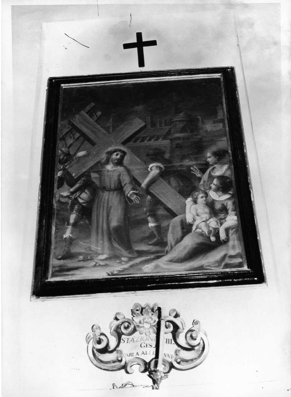 stazione VIII: Gesù consola le donne di Gerusalemme (dipinto, complesso decorativo) di Pentini Domenico (sec. XVIII)