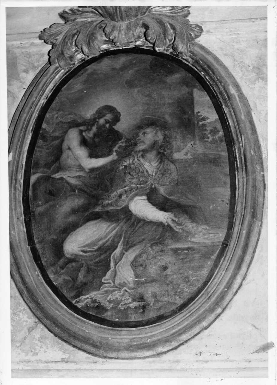 visione di Santo (dipinto, opera isolata) - ambito Italia centrale (sec. XVII)