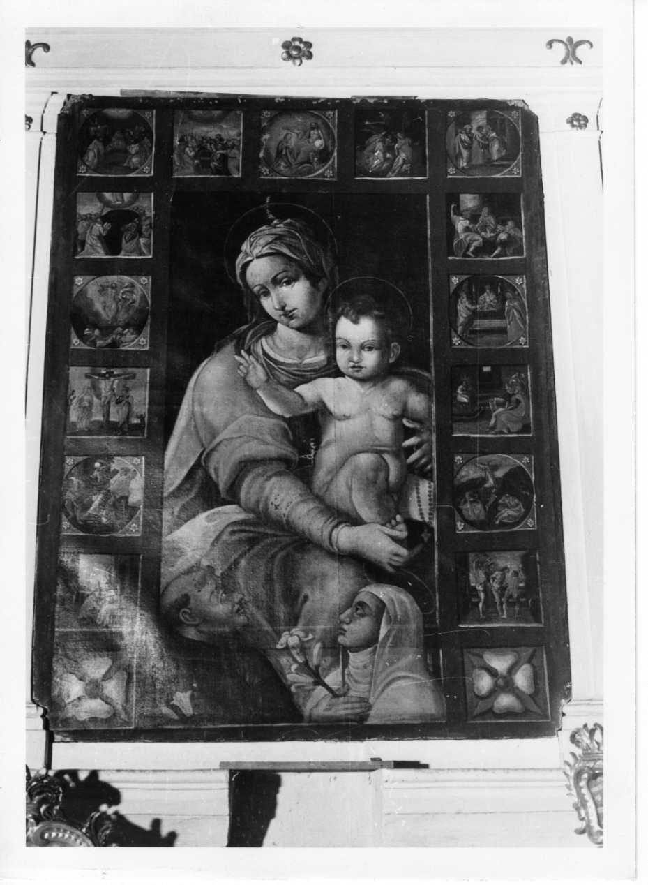 Madonna del Rosario (dipinto, opera isolata) - ambito Italia centrale (sec. XVII)