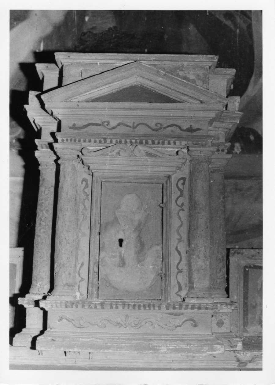 tabernacolo - a frontale architettonico, opera isolata - bottega Italia centrale (sec. XVII)