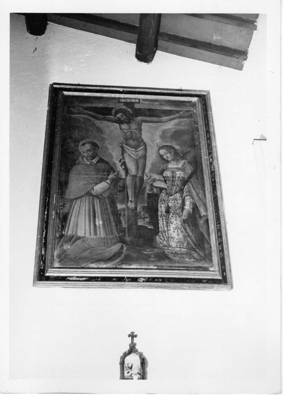 Cristo crocifisso tra Santi (dipinto, opera isolata) - ambito Italia centrale (sec. XVII)