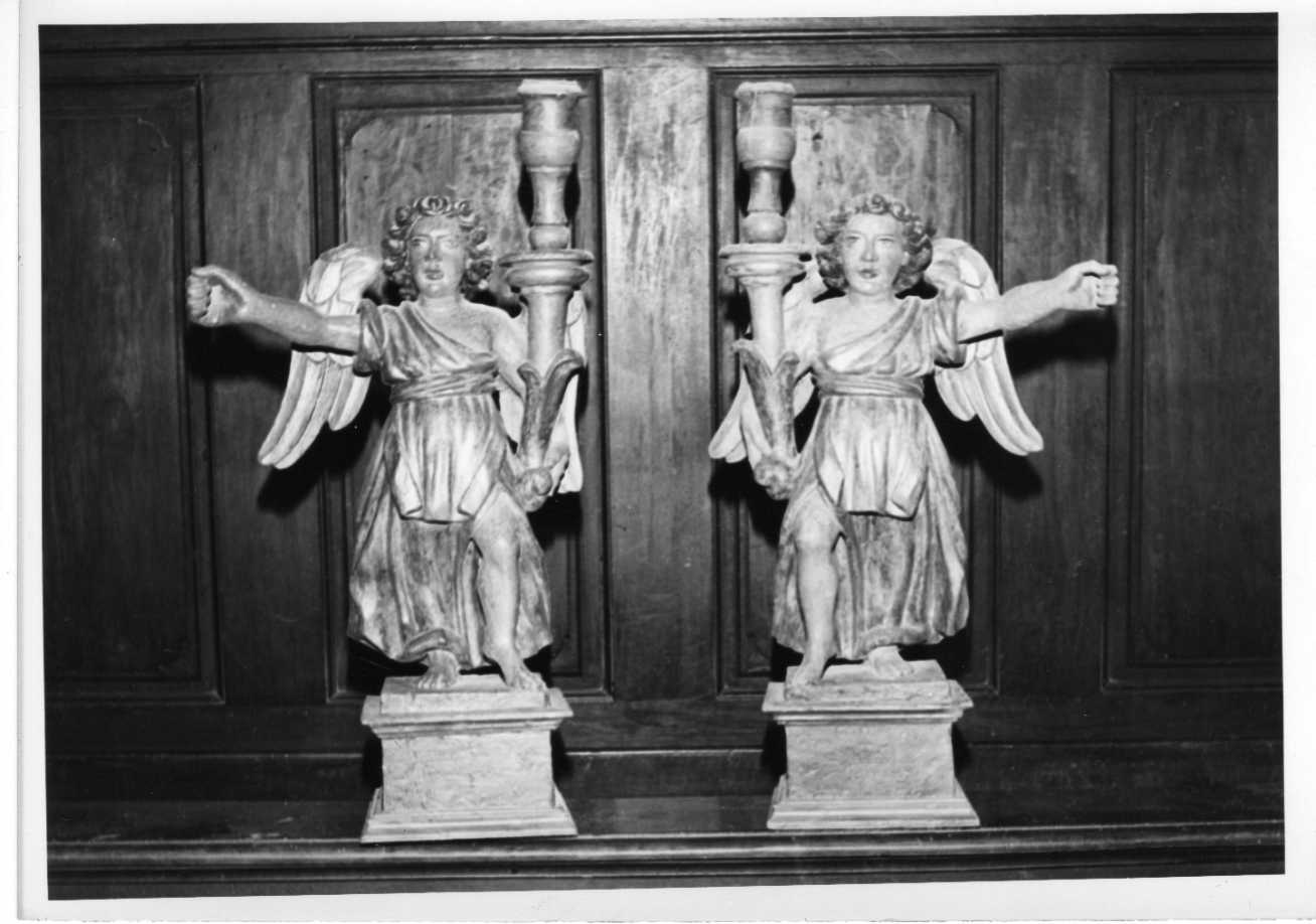 candelabro - a statuetta, coppia - bottega Italia centrale (sec. XVII)