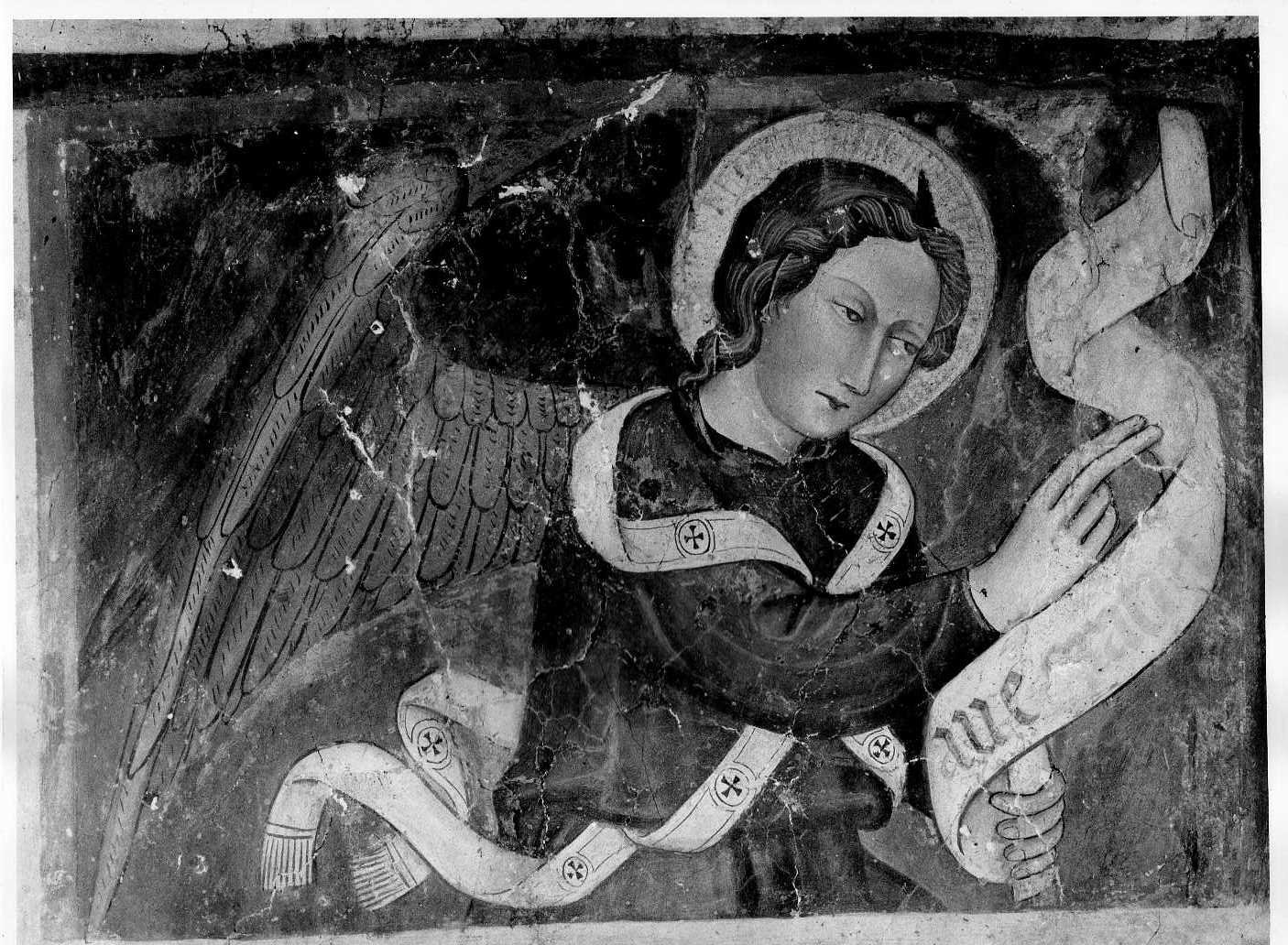 angelo annunciante (dipinto) di Maestro di Eggi (sec. XV)