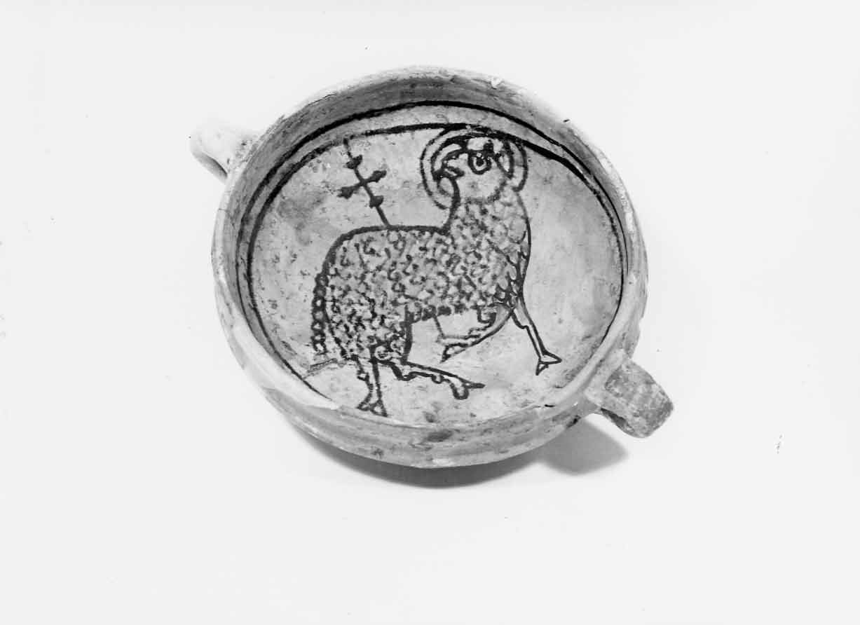 tazza, opera isolata - bottega orvietana (sec. XIV)