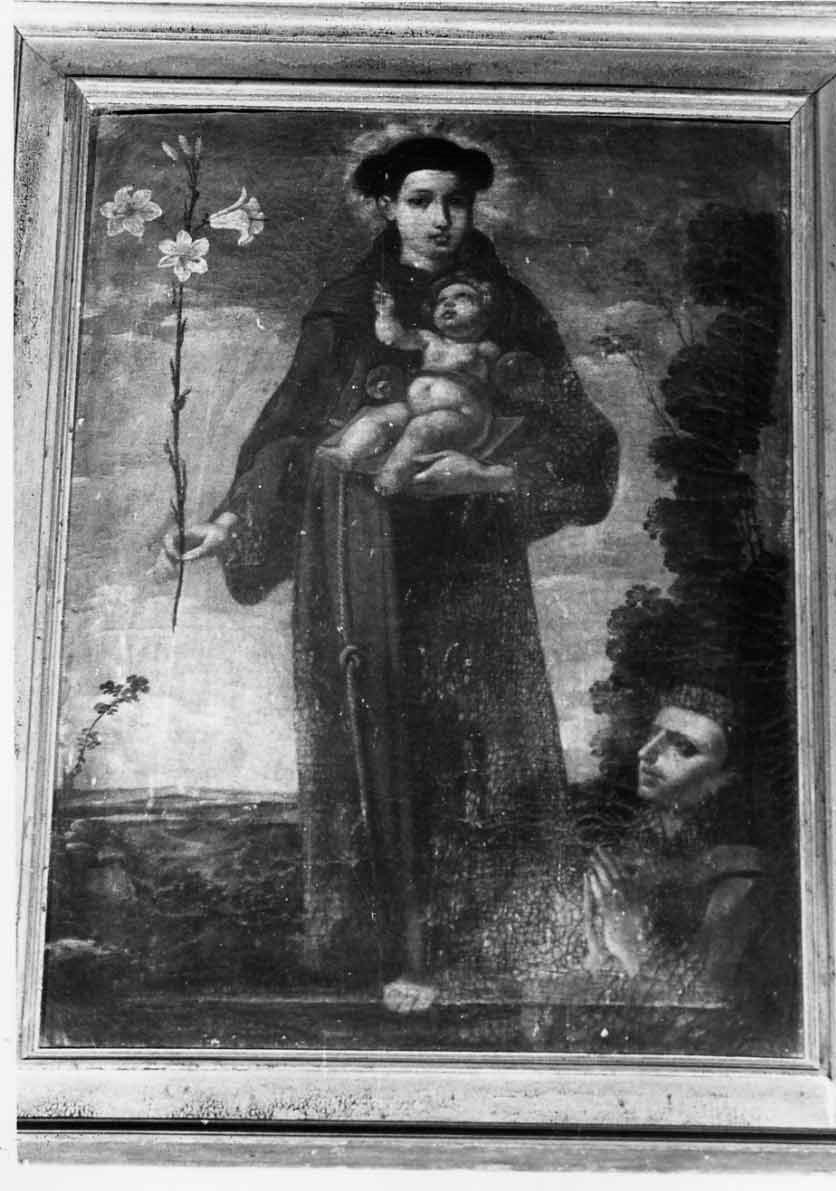 Sant'Antonio da Padova con il bambino (dipinto, opera isolata) - ambito umbro (inizio sec. XVIII)