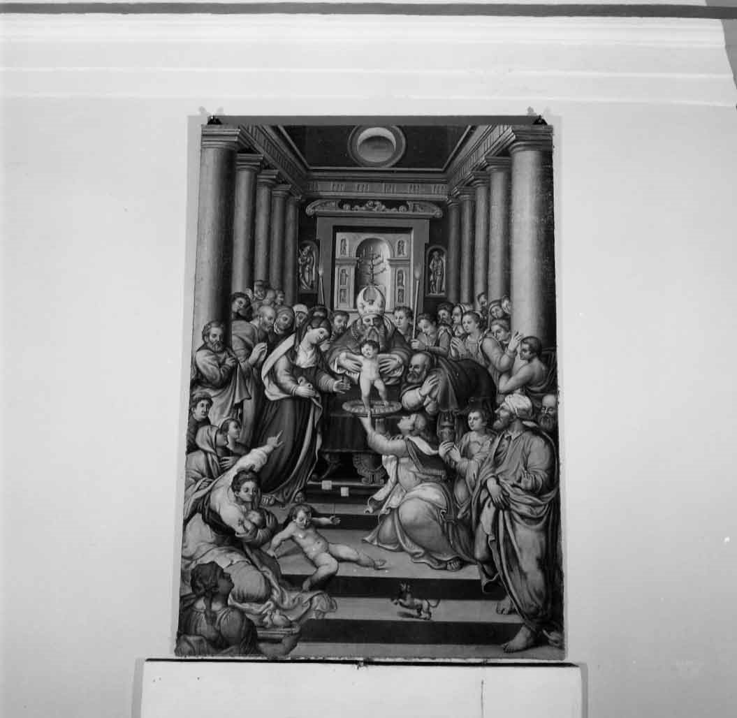 presentazione di Gesù al tempio (dipinto, opera isolata) - ambito Italia centrale (sec. XVI)
