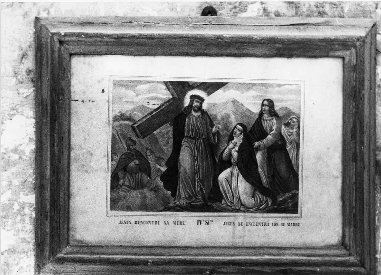 stazione IV: Gesù incontra la Madonna (Via Crucis, elemento d'insieme) - bottega Italia centrale (sec. XIX)