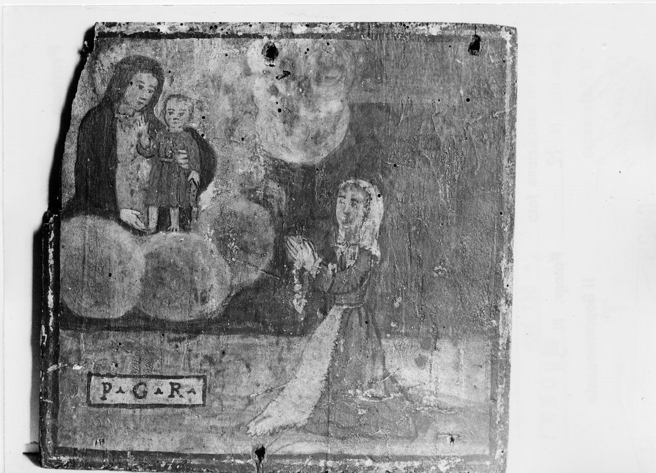 Madonna con Bambino e altri personaggi (ex voto, elemento d'insieme) - ambito Italia centrale (sec. XVIII)