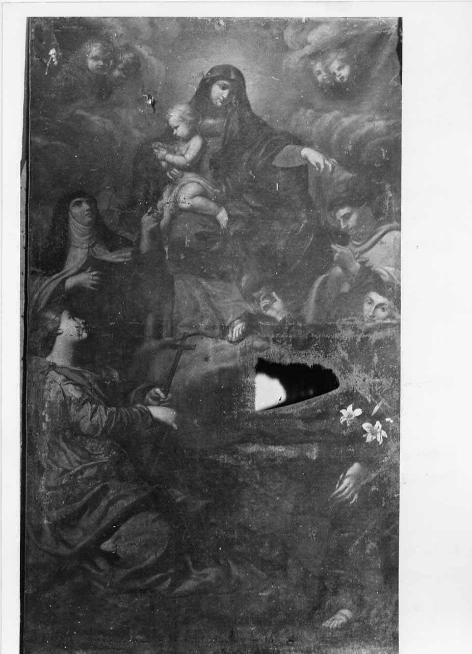 Madonna del Carmelo e santi (dipinto, opera isolata) - ambito Italia centrale (sec. XVII)