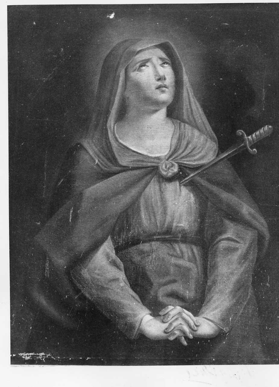Madonna Addolorata con simboli della Passione (dipinto, opera isolata) - ambito Italia centrale (sec. XVIII)