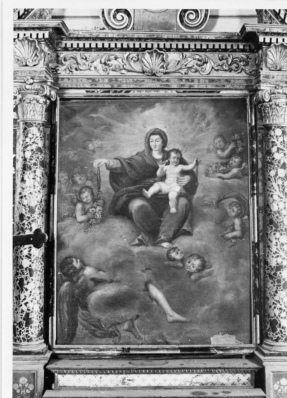 Madonna del Rosario (dipinto, opera isolata) - ambito Italia centrale (sec. XVII)