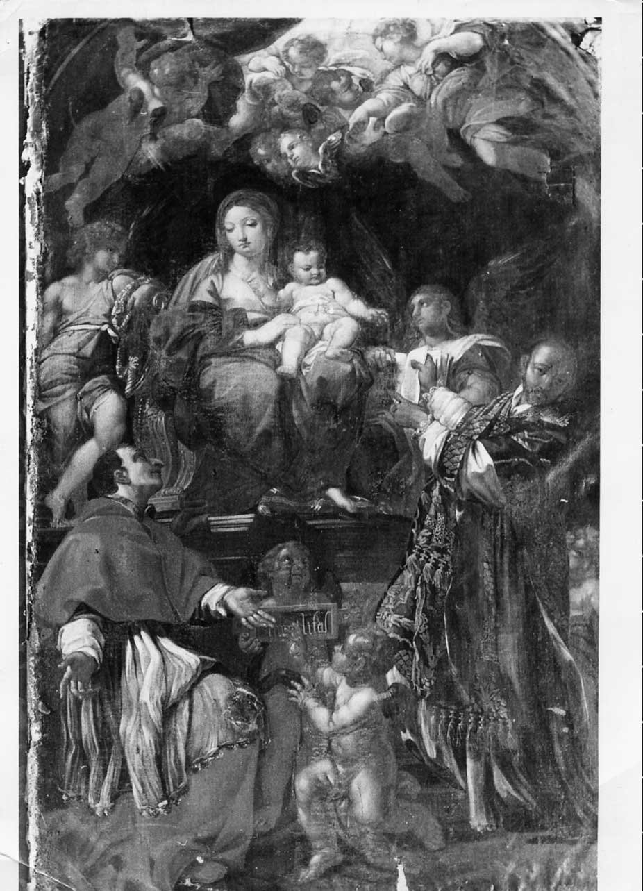 Madonna con Bambino e Santi (dipinto, opera isolata) - ambito Italia centrale (prima metà sec. XVII)
