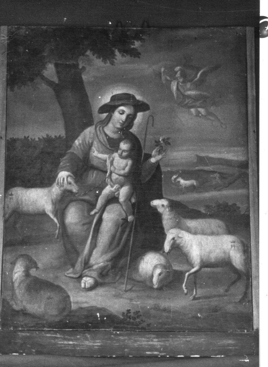 Divina Pastora, Madonna con Bambino (dipinto, opera isolata) - ambito Italia centrale (sec. XVII)