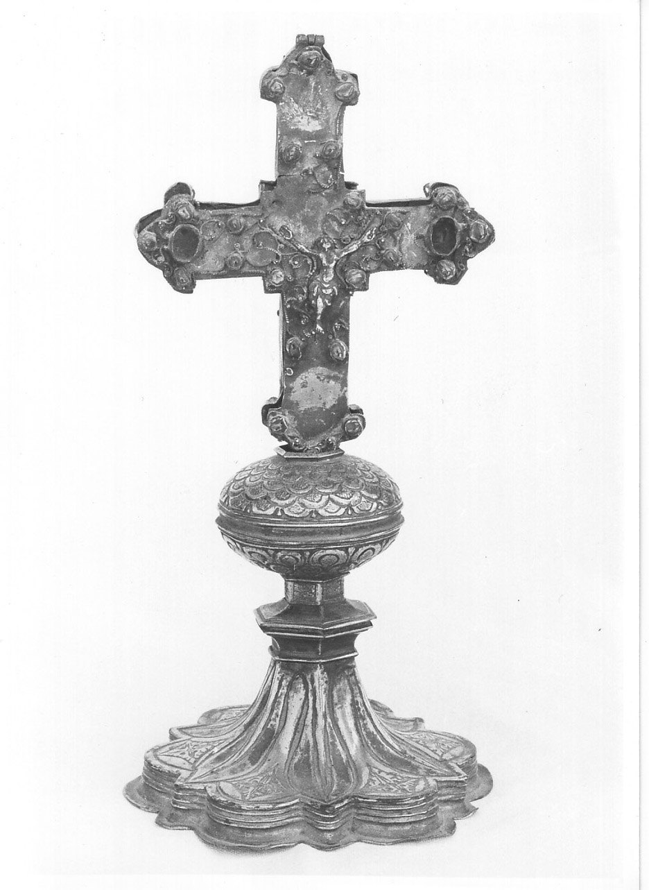 Cristo crocifisso (fusto di calice, elemento d'insieme) - bottega umbra (sec. XIII)