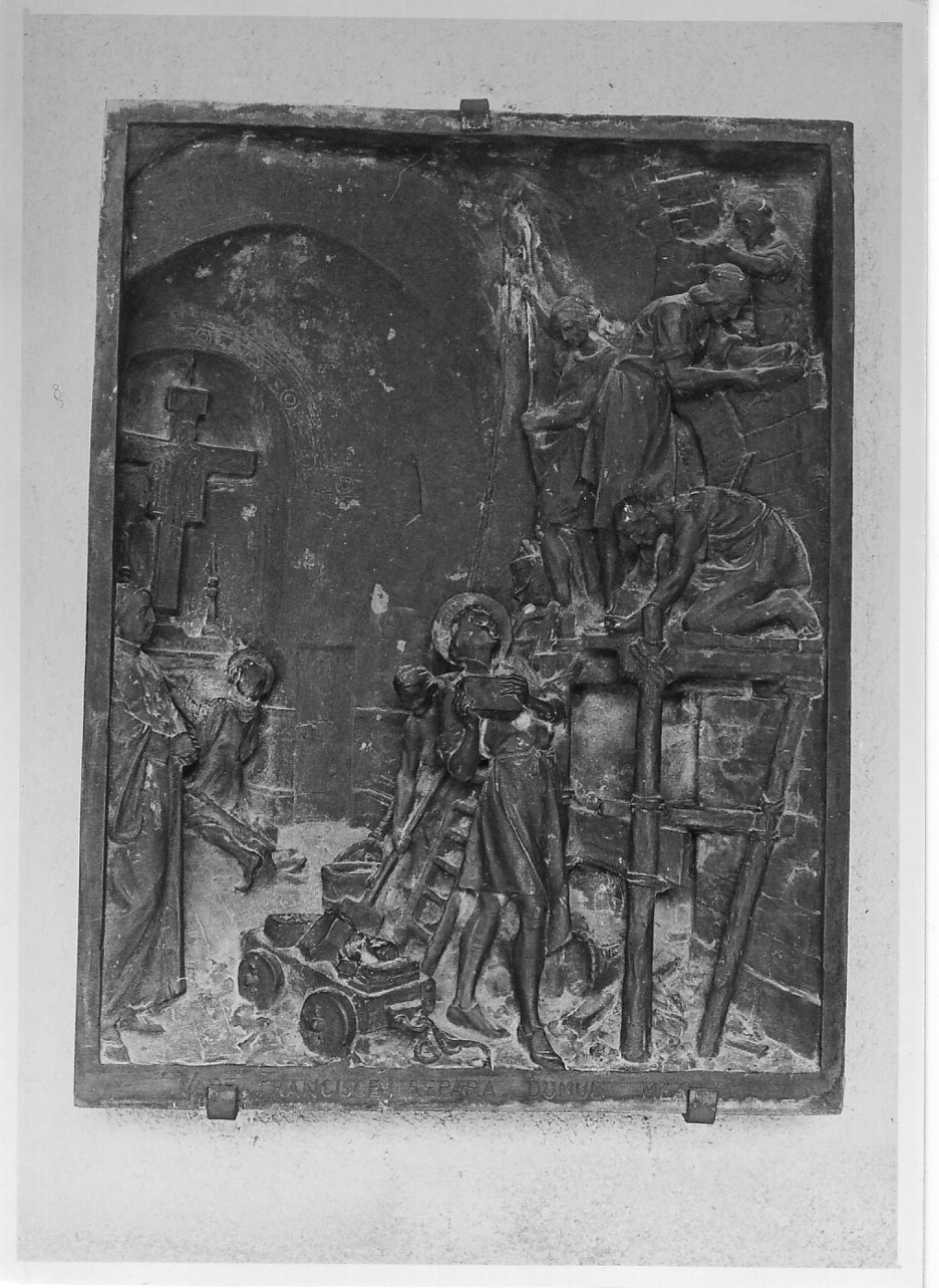 sogno di San Francesco d'Assisi (rilievo, elemento d'insieme) di Giovannetti Giovanni (primo quarto sec. XX)