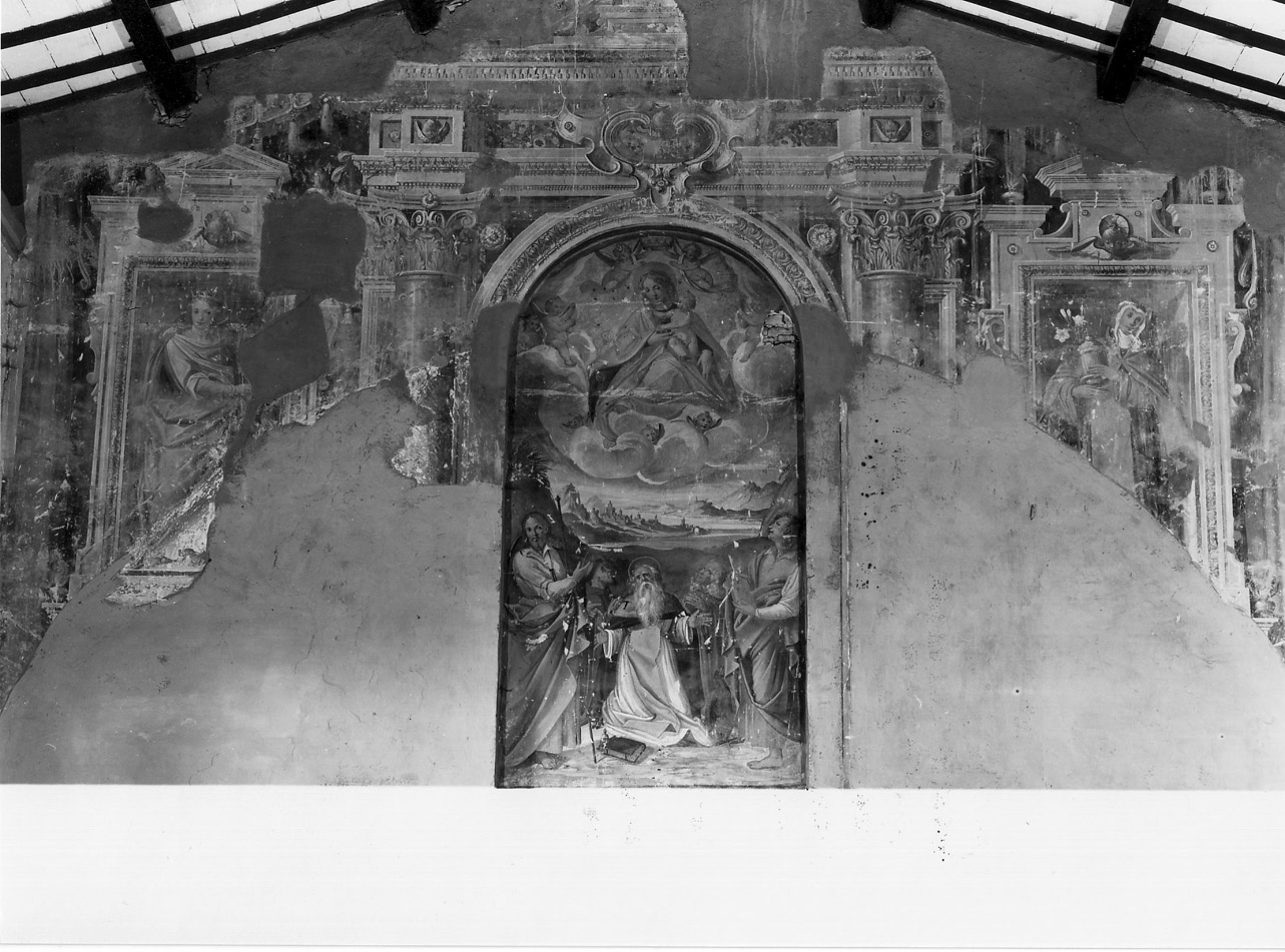 finte architetture con sante (dipinto, opera isolata) - ambito umbro (seconda metà sec. XVII)