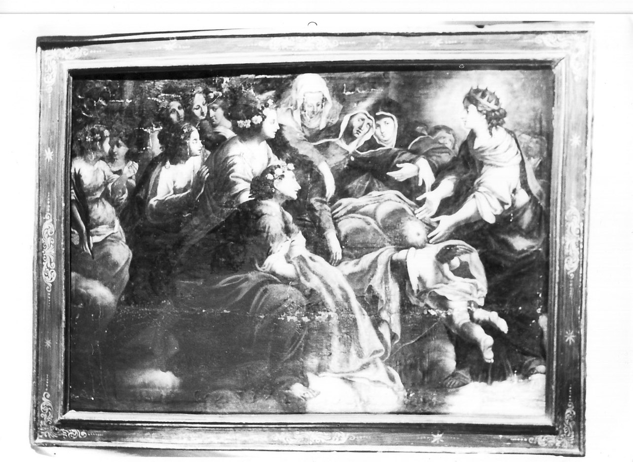 apparizione della Madonna a Santa Chiara (dipinto, opera isolata) - ambito Italia centrale (seconda metà sec. XVII)