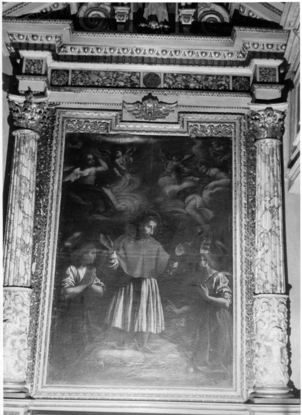 mostra d'altare, elemento d'insieme - bottega Italia centrale (prima metà sec. XVII)