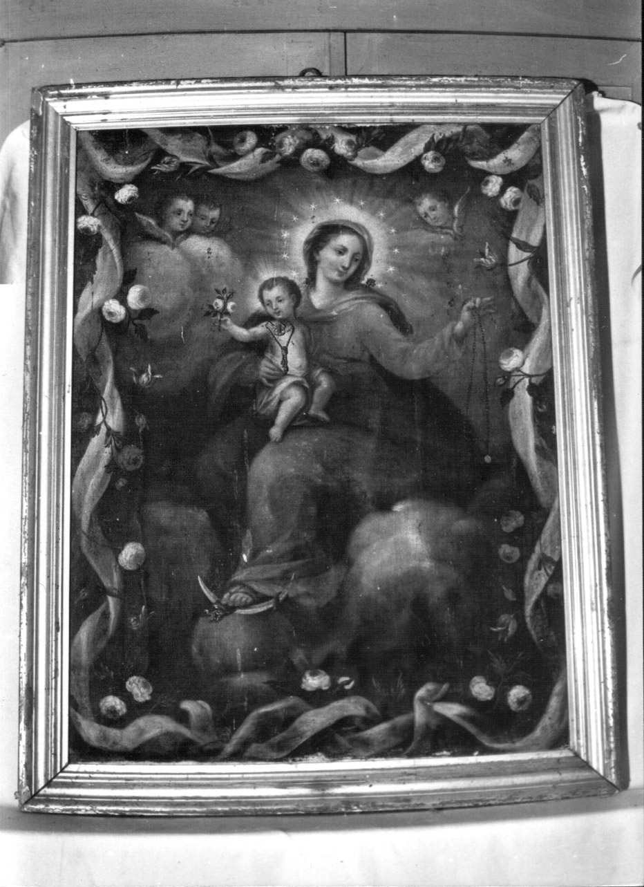 Madonna con Bambino in gloria (dipinto, opera isolata) - ambito Italia centrale (prima metà sec. XVII)