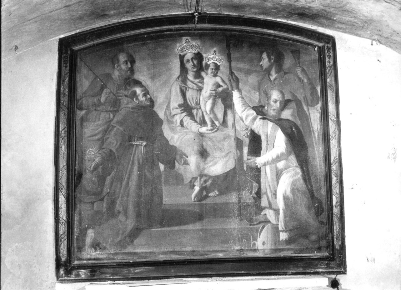 Madonna con Bambino in trono tra santi (dipinto, opera isolata) - ambito Italia centrale (sec. XVIII)
