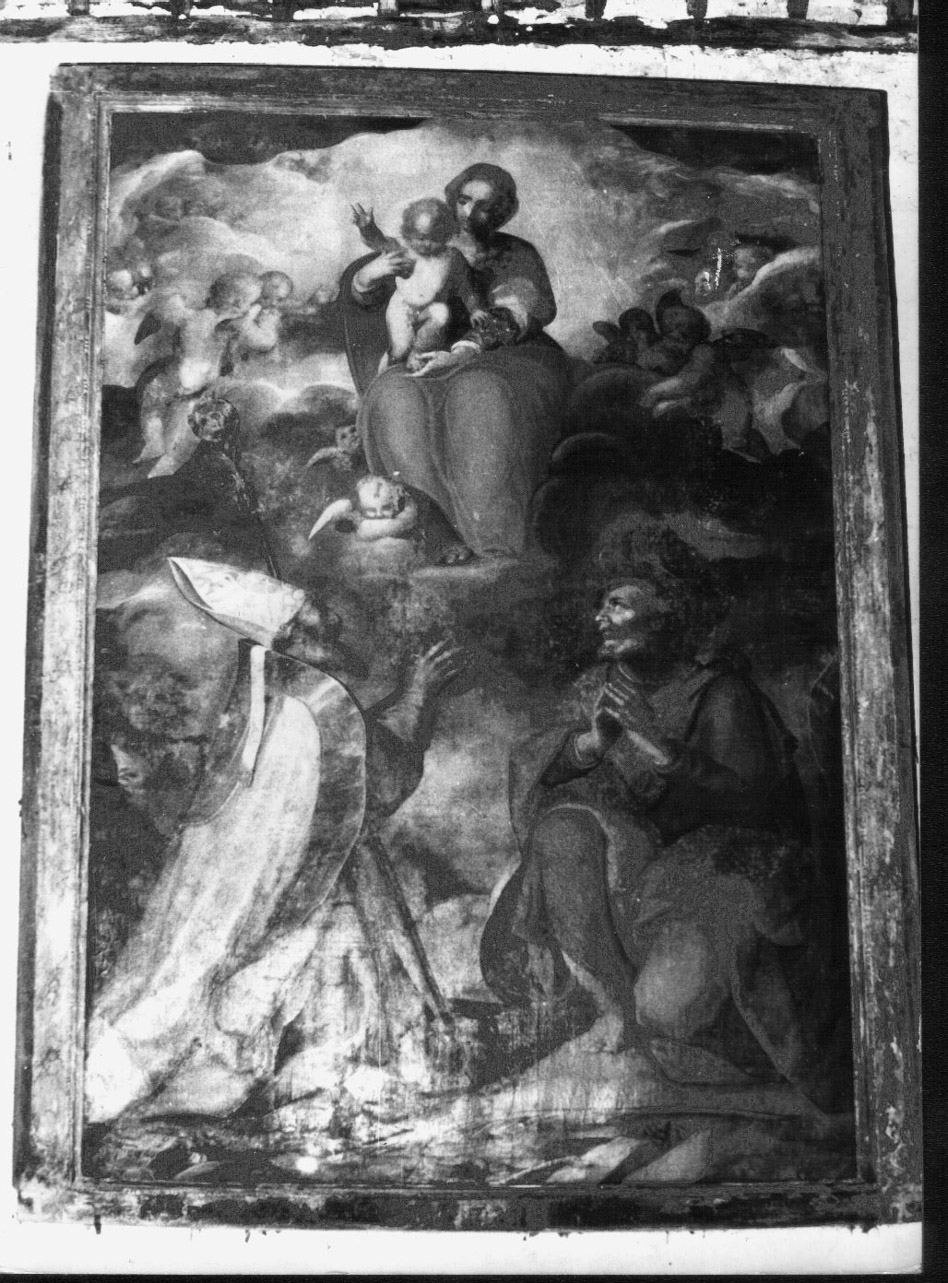 Madonna con Bambino in gloria e i santi Fidenzio e Terenzio (dipinto, opera isolata) - ambito Italia centrale (sec. XVII)