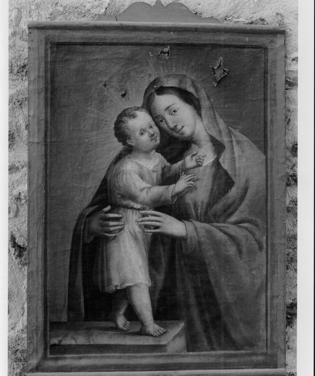 Madonna con Bambino (stendardo processionale, opera isolata) - ambito umbro (sec. XVIII)