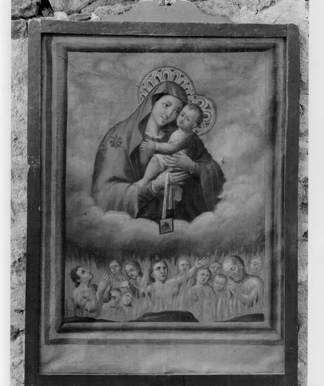 Madonna che intercede per le anime del purgatorio (dipinto, elemento d'insieme) - ambito umbro (sec. XVIII)