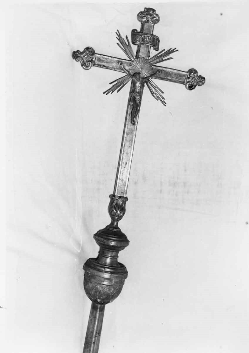 croce processionale, opera isolata - bottega italiana (sec. XVIII)