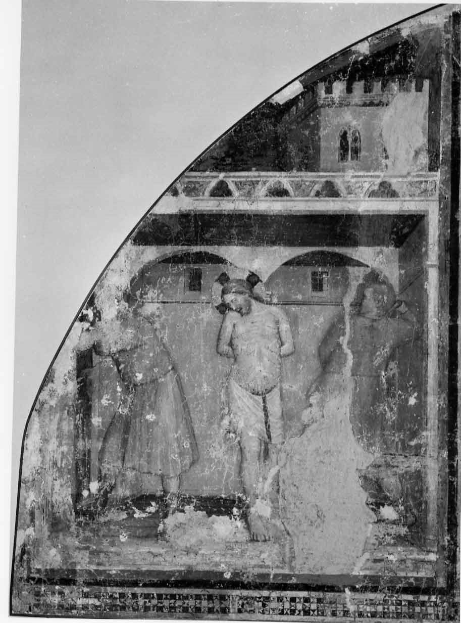 flagellazione di Cristo (dipinto, opera isolata) di Capanna Puccio (attribuito) (prima metà sec. XIV)