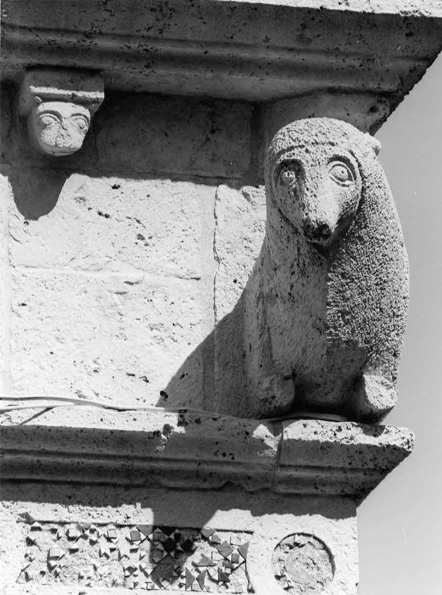 figura antropomorfa (rilievo, elemento d'insieme) - bottega umbra (inizio sec. XIII)