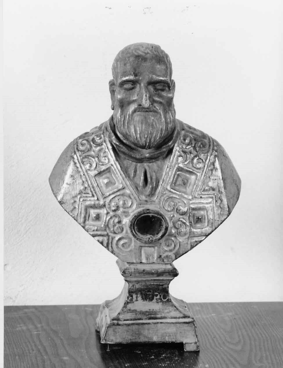 San Filippo Neri (reliquiario - a busto, opera isolata) - bottega italiana (fine/inizio secc. XVII/ XVIII)