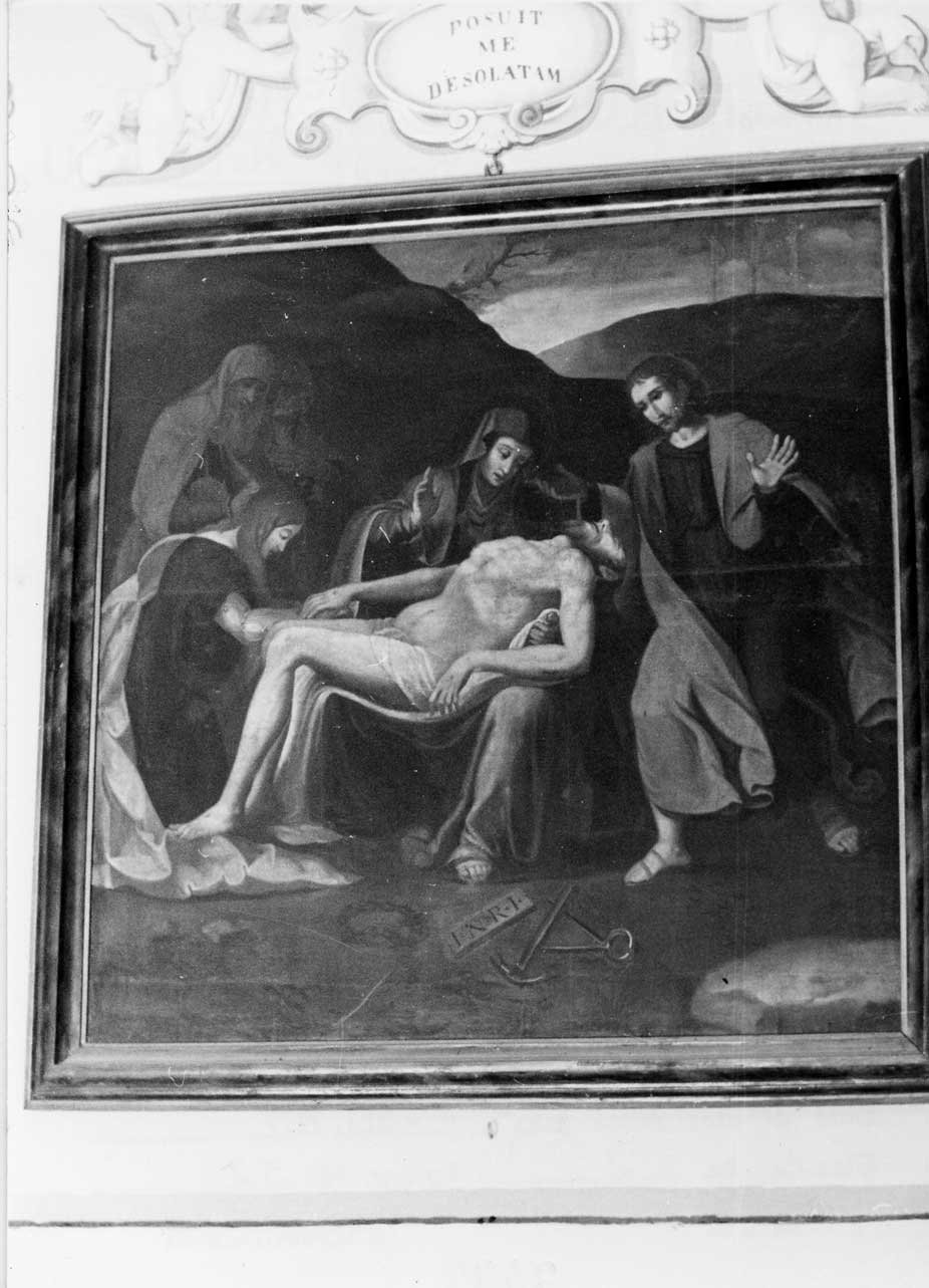 deposizione di Cristo dalla croce (dipinto, opera isolata) - ambito Italia centrale (sec. XVI)