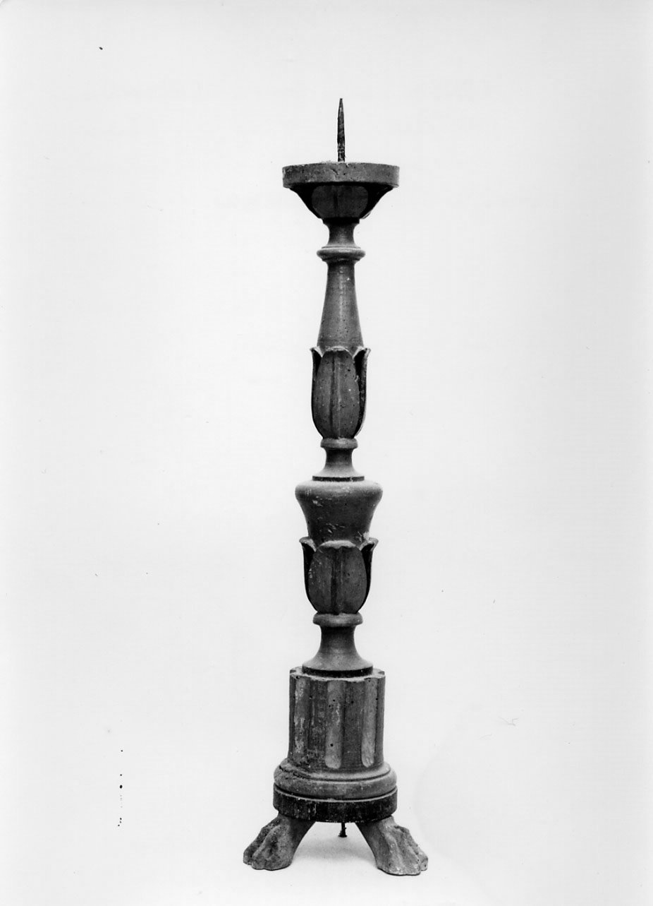 candeliere da chiesa, serie - bottega Italia centrale (sec. XIX)