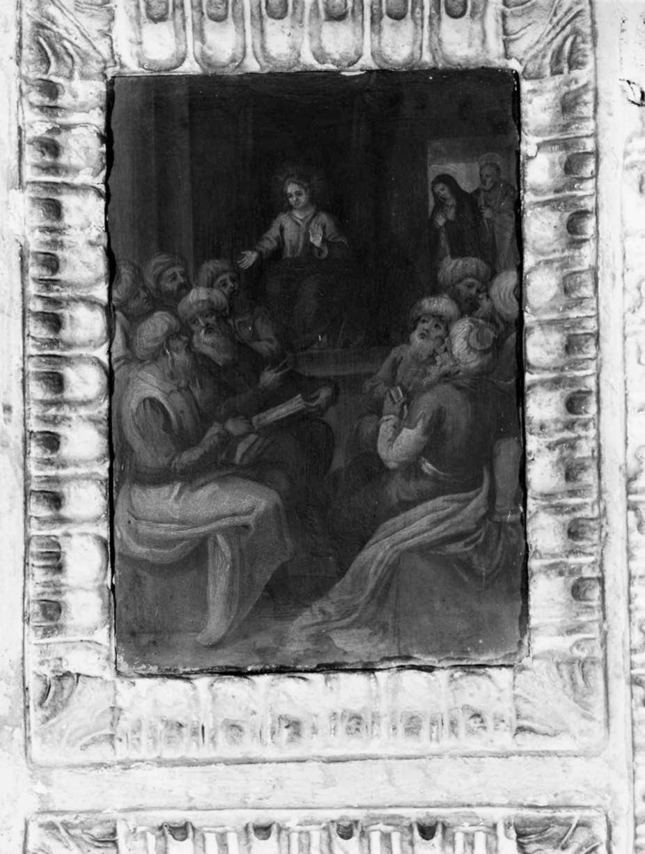 disputa di Gesù con i dottori nel tempio (dipinto, elemento d'insieme) - ambito Italia centrale (fine sec. XVI)
