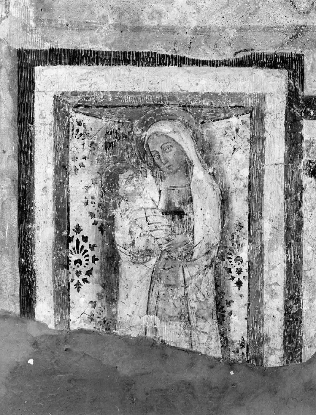 Madonna con Bambino (dipinto, complesso decorativo) - ambito umbro (seconda metà sec. XV)