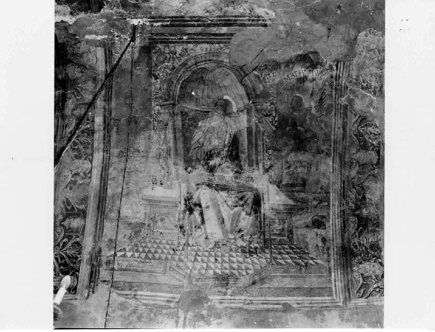 San Matteo Evangelista (dipinto, complesso decorativo) di Zampolini Jacopo (attribuito) (seconda metà sec. XV)