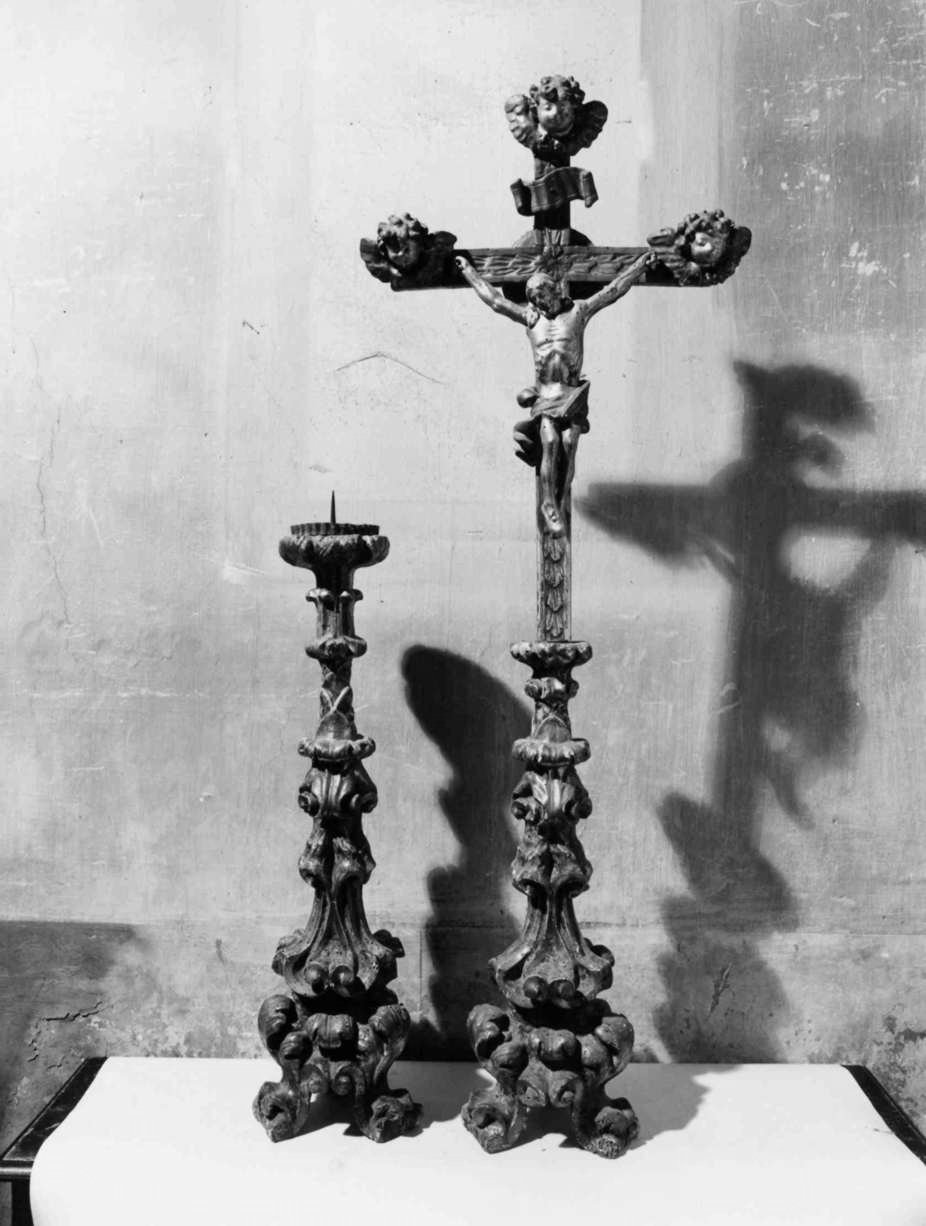 Cristo crocifisso (candelabro, elemento d'insieme) - bottega umbra (sec. XVIII)