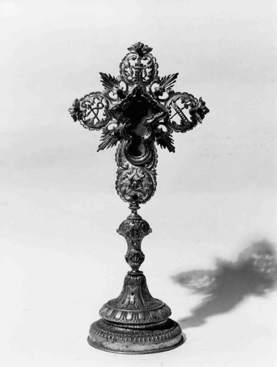 reliquiario - a croce, opera isolata - bottega umbra (sec. XIX)