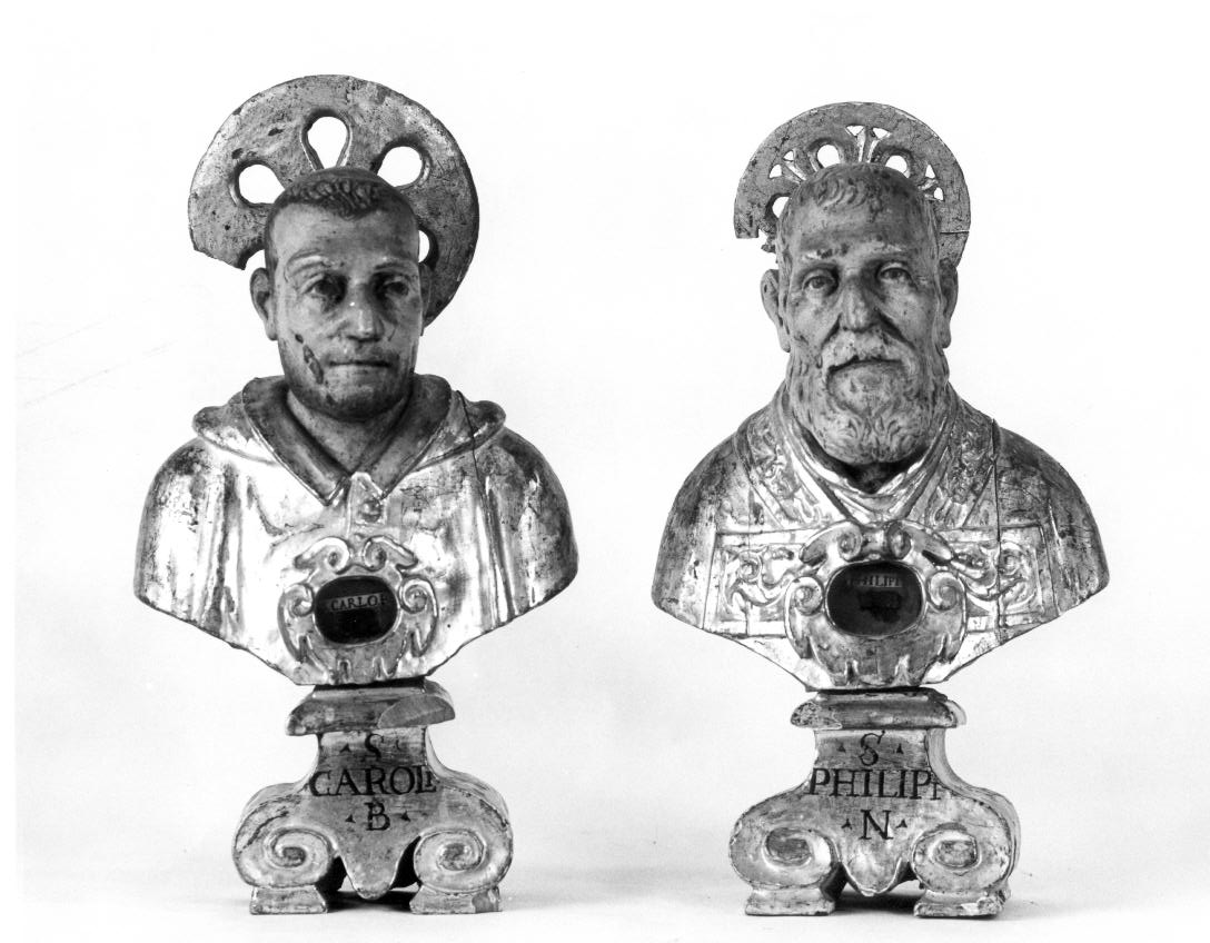 San Carlo Borromeo (reliquiario - a busto) - bottega umbra (sec. XVII)